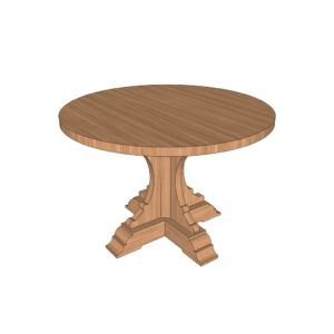 Plans pour fabriquer votre table ronde de salle à manger, simple, robuste, et pratique